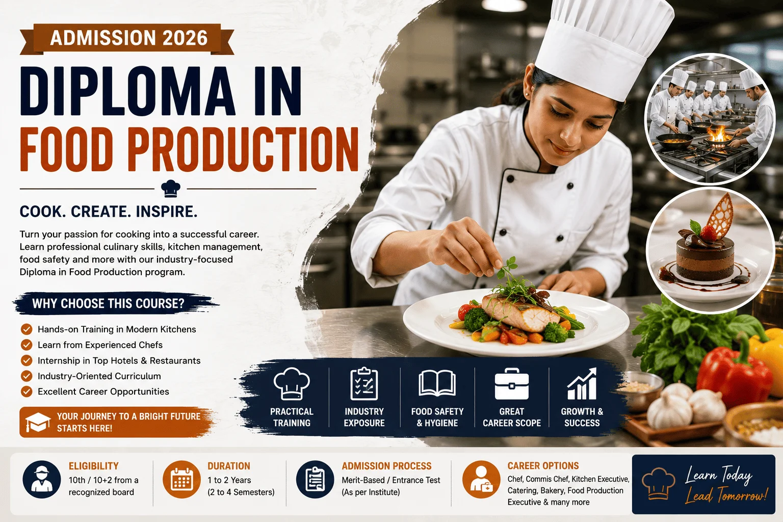 Diploma in Food Production Admission 2026: Eligibility, Course Details & Career Scope