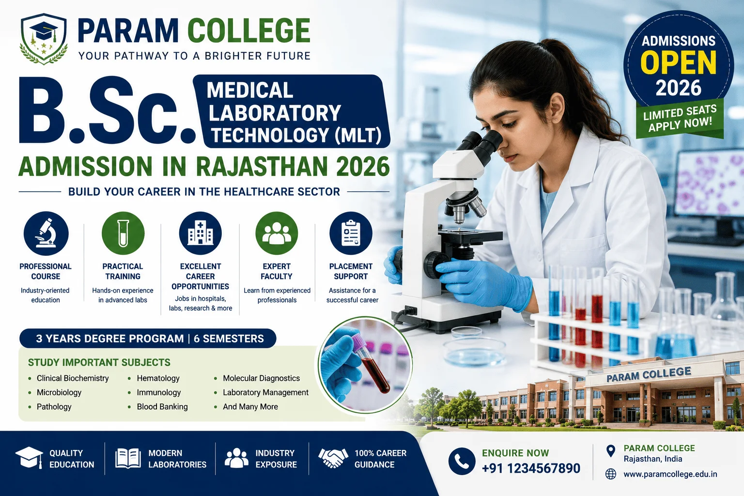 Start Your Healthcare Career with B.Sc. Medical Laboratory Technology (MLT)