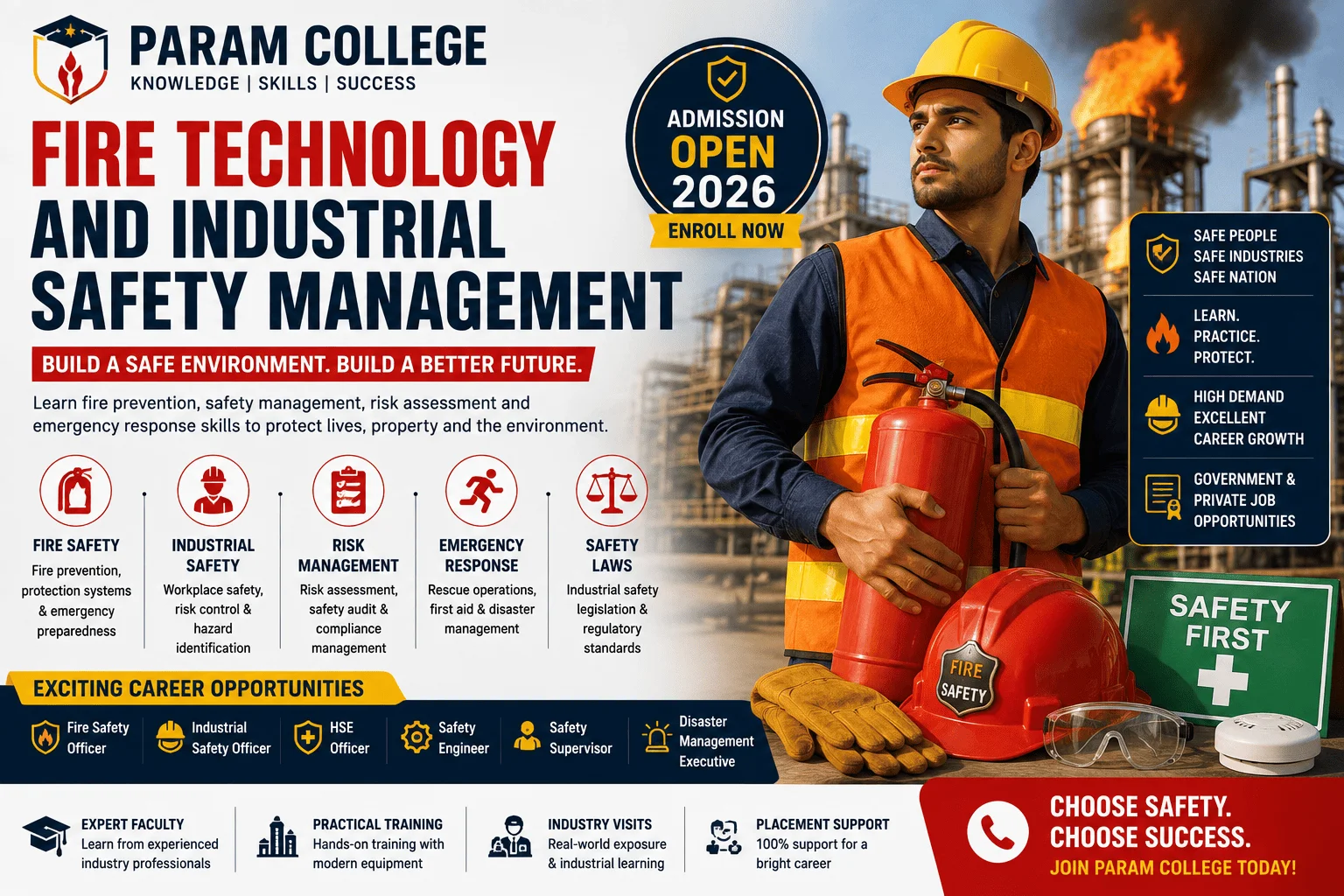 Build a Safe and Successful Career with Fire Technology and Industrial Safety Management
