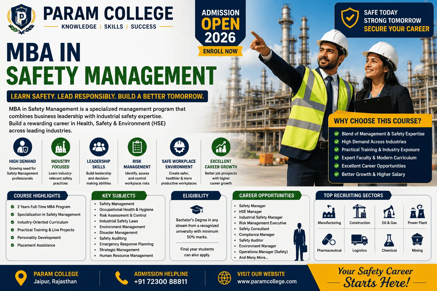 Build a Safer Future with an MBA in Safety Management in Jaipur