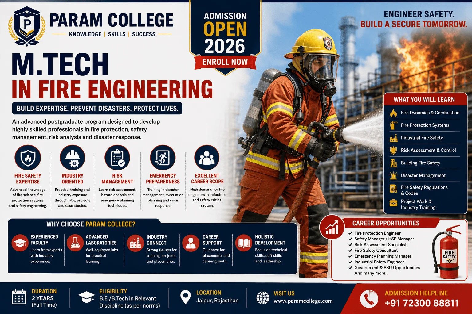 Shape the Future of Fire Safety with M.Tech in Fire Engineering at Param College